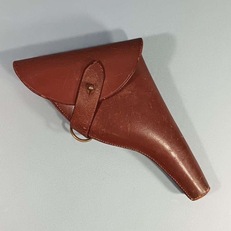 ETUI D'OFFICIER EN CUIR FAUVE POUR REVOLVER ST ETIENNE MODELE 1892 ETUI FABRICATION BIDAL A PARIS